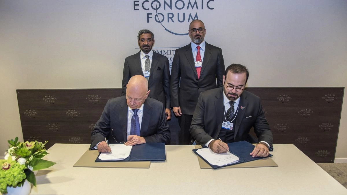 UAE And WEF Sign International Cooperative Forum During Davos