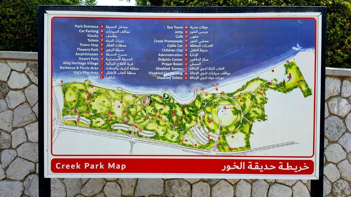 dubai creek park map