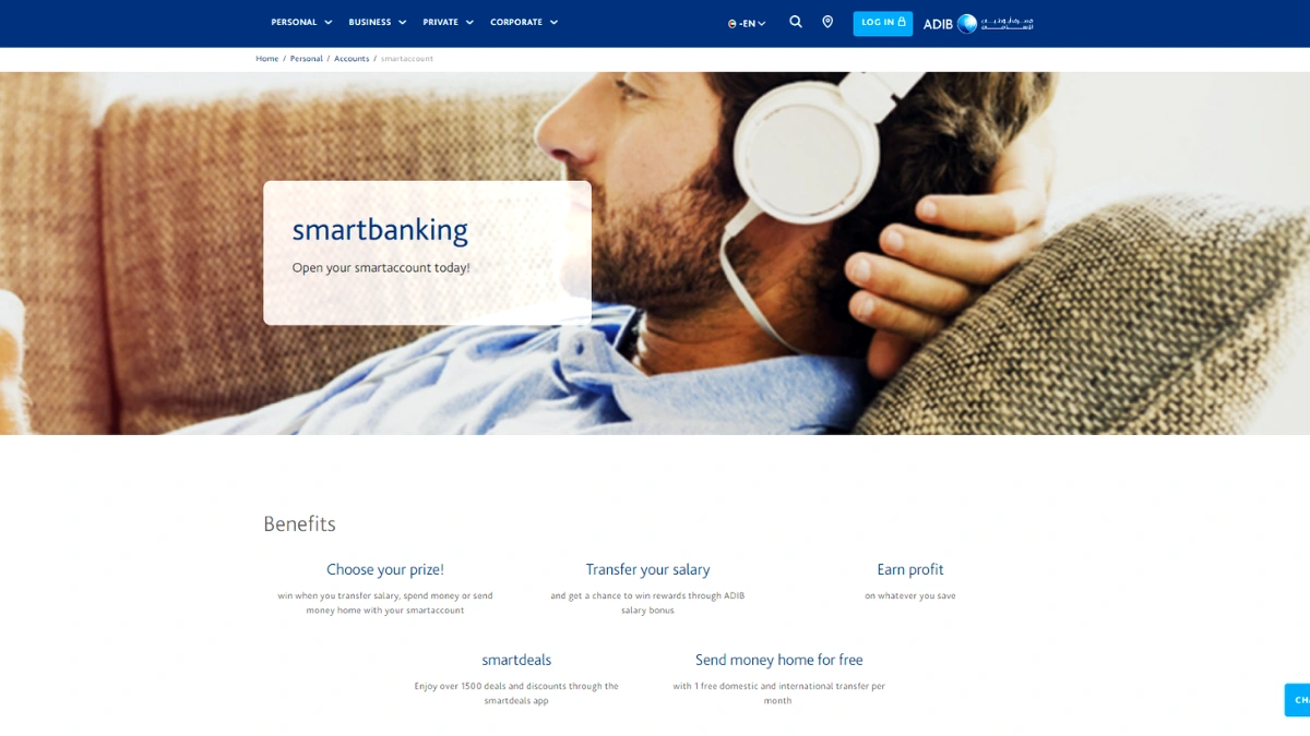 ADIB Smart Banking Account in UAE