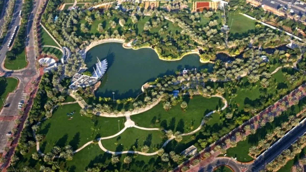 The landscape of Al Safa Park Dubai