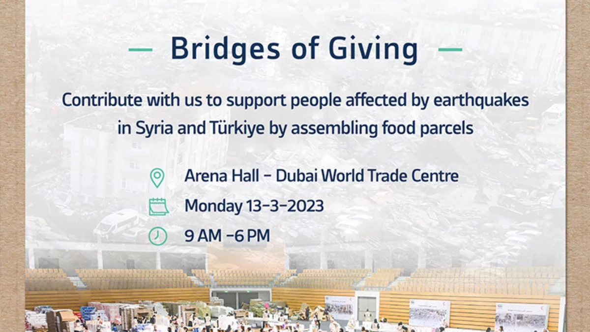The bridges of Giving campaign provides shelter, food, and medical aid to earthquake victims