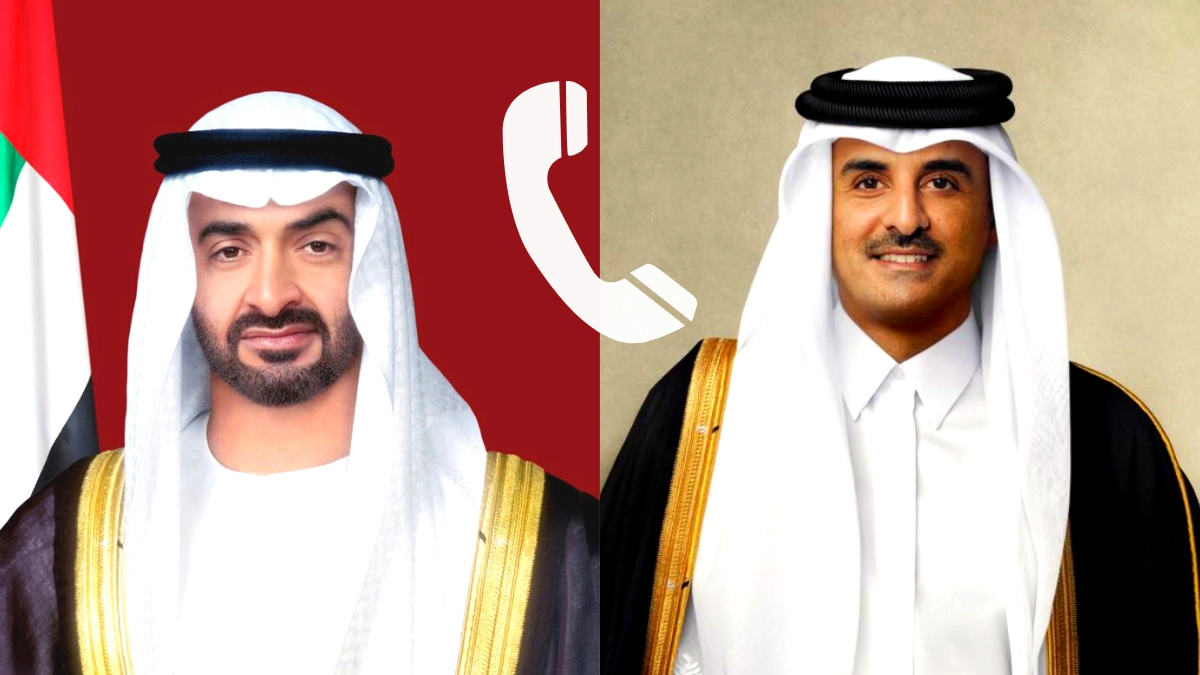 UAE President His Highness Sheikh Mohamed Speaks With Qatar's Sheikh Tamim  2026 IMF Hosting