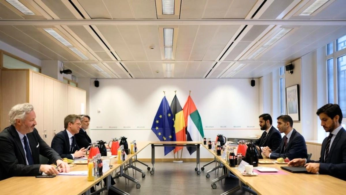Dr. Al Zeyoudi also met the European Commissioner for Trade, Vladis Dombrovskis during the visit