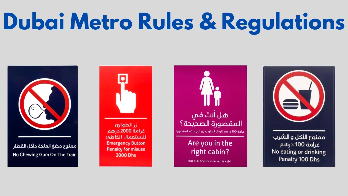 Dubai metro rules and  regulations