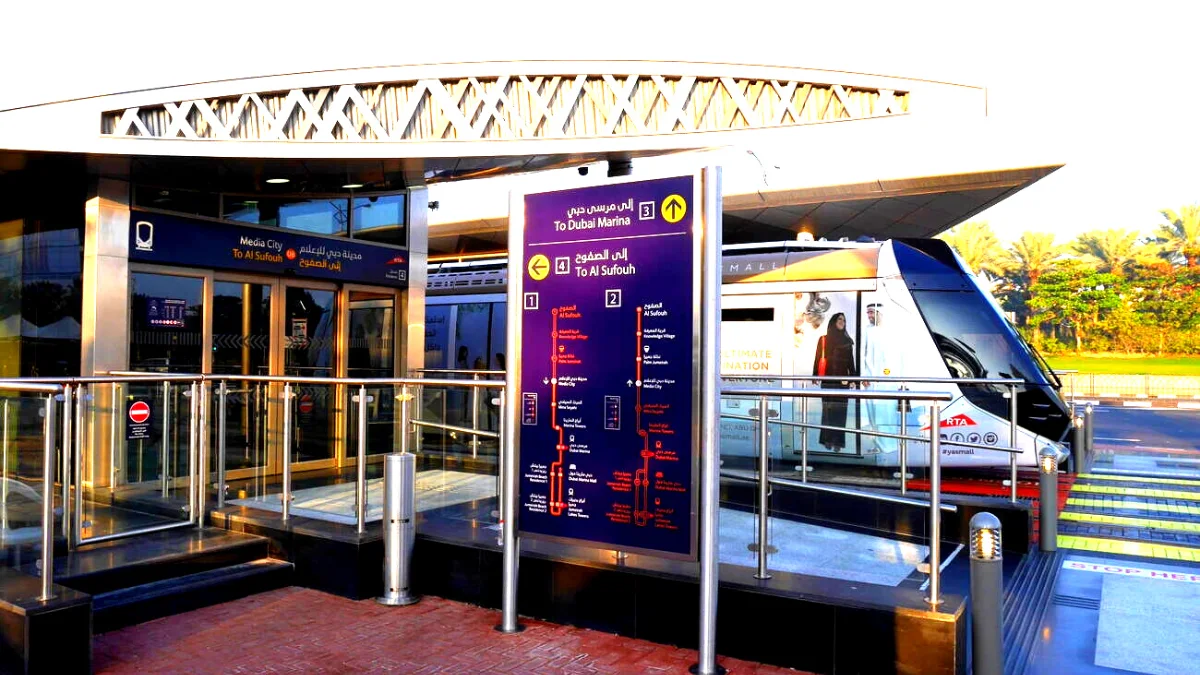 dubai tram stations alsouf to dubai marina